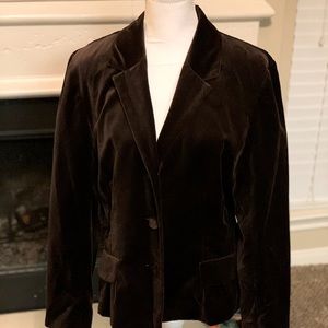 Bisou Bisou Brown Velvet Blazer
